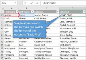 Ways To Combine Text In Excel Formulas Functions Power Query