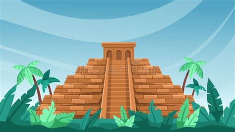 Maya Pyramid Vector Stock Illustrations 2 296 Maya Pyramid Vector