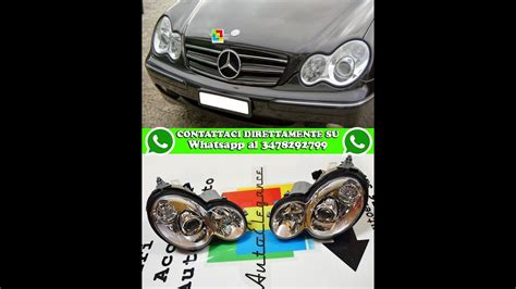 Fari Anteriori Mercedes Classe C W Montaggio Lampade Led H Cree