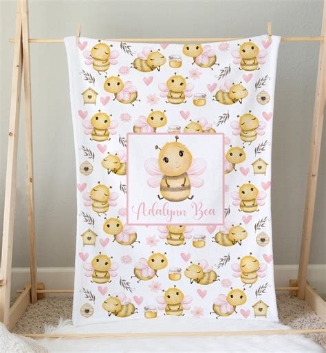 Bumble Bee Baby Girl Blanket Honey Bee Personalized Baby - Etsy