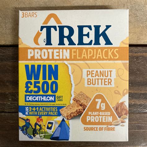 12x Trek Peanut Butter Protein Flapjacks 4 Packs Of 3x40g And Low Price