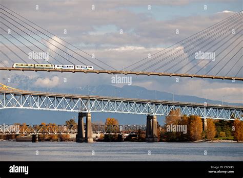 SkyTrain bridge in New Westminster Stock Photo - Alamy