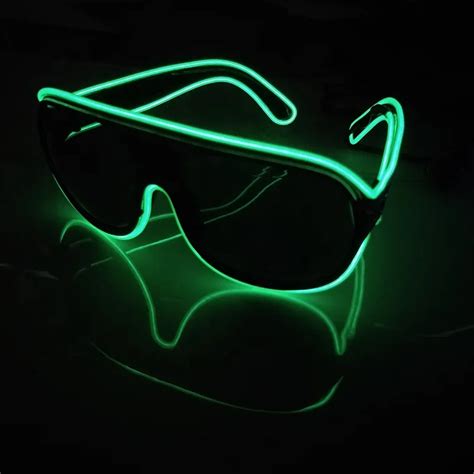 Carrera Style Flashing Light Up Party Sunglasses Led El Wire Led Glasses Luminous Party