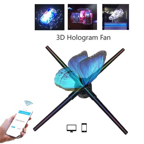 3d Hologram Fan Spinning Hologram 4 Blades 3d Hologram Display Showcase