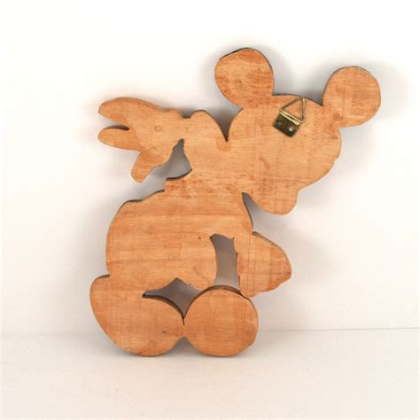 Wooden Mickey Mouse Wall Hanging Vintage Wall Hanging Wood Etsy