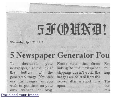 5 Online Newspaper Generators to Create Fake Newspaper - 5FOUND