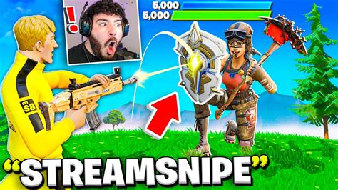 Ich Streamsnipe Ihn Mit Neuer Waffe Bis Er Ausrastet Und Das Geschah Fortnite Youtube