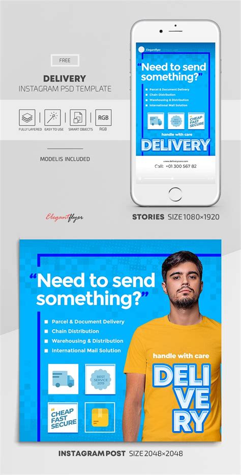 Delivery Free Instagram Stories Template In Psd Post Templates