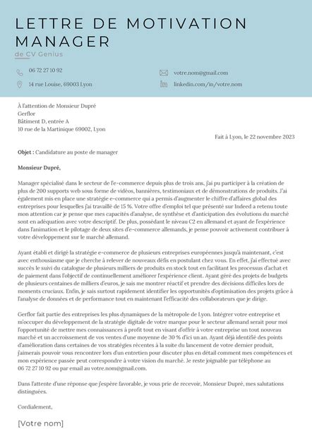 Lettre De Motivation Ressources Humaines Modèle Et Exemple