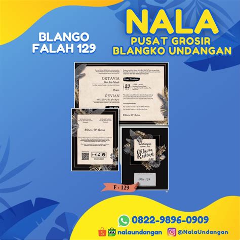 Pusat Grosir Blangko Undangan Falah 129 082298960909 Nala Undangan