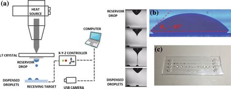 7 A A Schematic Set Up Of The Pyro Ehd Printing Of Polymer Microlenses