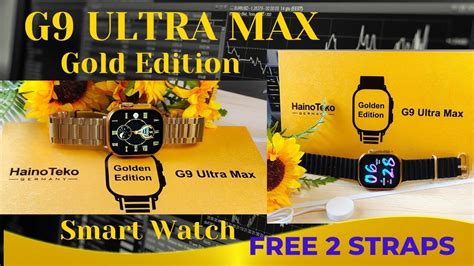 Model G Ultra Max Gold Edition Hainoteko Smart Watch Date