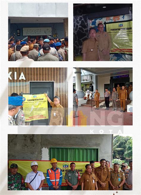 Penyegelan Gabungan Di 13 Tempat Hiburan Malam THM Kota Serang Pj