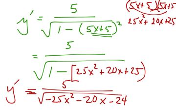 Derivative Of Inverse Sine With Chain Rule | Educreations