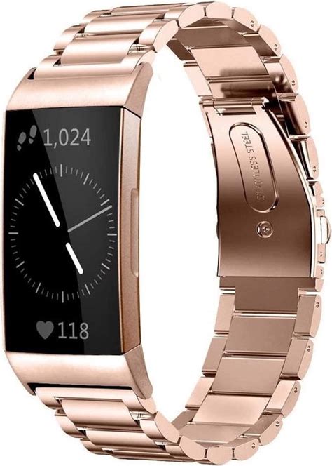 Stalen Smartwatch Bandje Geschikt Voor Fitbit Charge 4 Stalen Band