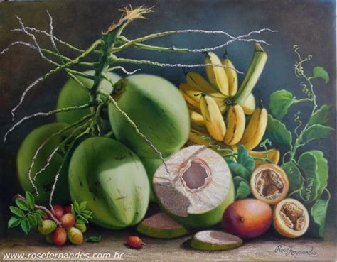 Natureza morta Rose Fernandes Artista Plástica Pintura alimentos