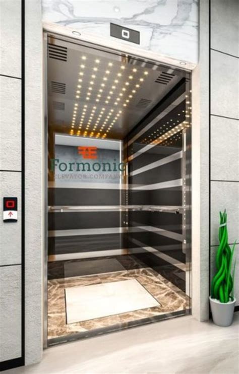 Stainless Steel Silver Formonic Ss Center Opening Elevator Steel Swing