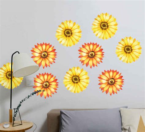 Sunflowers pack flower wall decor - TenStickers