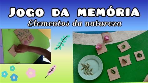 Jogo Da MemÓria Com Elementos Da Natureza 05 De Junho Dia Mundial Do