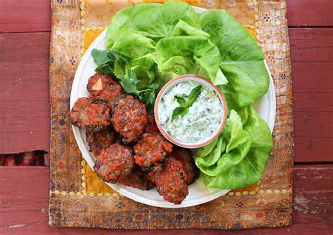 Moroccan Kefta With Herb Yogurt Sauce Andrew Zimmern