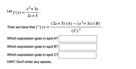 Solved Let F X 2x 5x2 3x Then We Have That