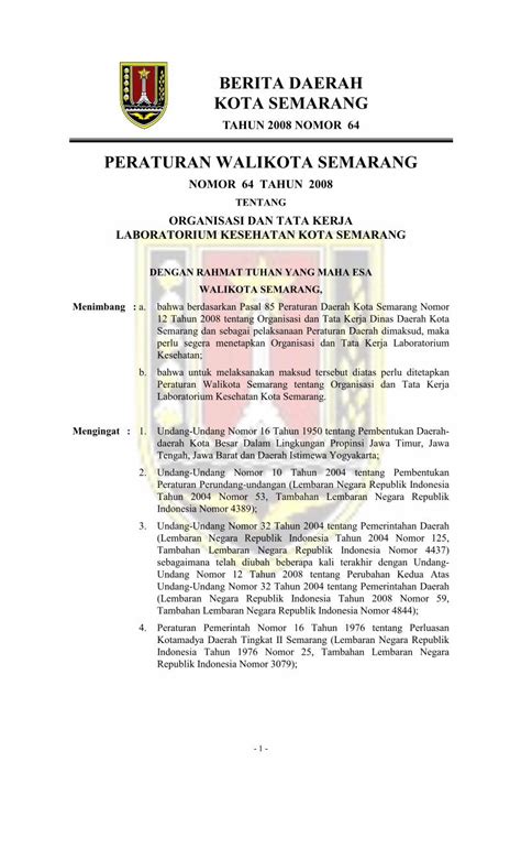 PDF BERITA DAERAH KOTA SEMARANG Satudata Semarangkota Go Id OTK