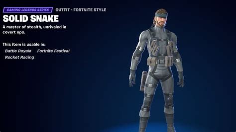 Fortnite X Metal Gear Solid How To Get Solid Snake Skin Charlie Intel