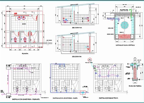 Servicios higiénicos en AutoCAD Descargar CAD 252 83 KB Bibliocad