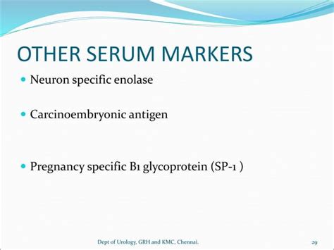 Tumour Markers In Urology Ppt Free Download