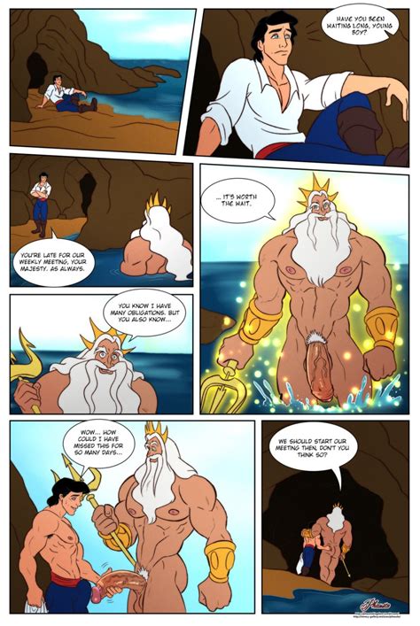 Rule 34 2boys Comic Disney Gay King Triton Male Only Phausto Prince Eric The Little Mermaid