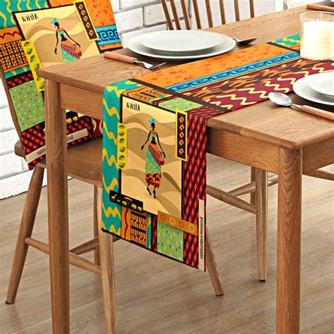 BAÏKONOUR Chemin de Table Africain Runner Collection