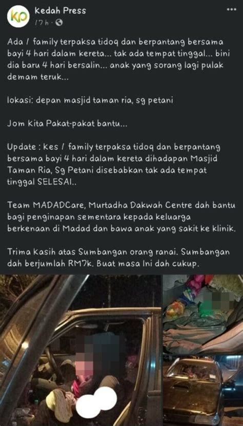 Kerana Desakan Hidup Wanita Berpantang Tinggal Dalam Kereta Bersama