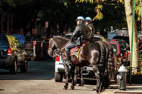 Police On Horse Back In Nyc Photograph By Louis Dallara Fine Art America