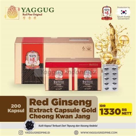 Promo Red Ginseng Extract Kapsul Cheong Kwan Jang Korea 200 Caps