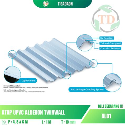 Atap Upvc Alderon Twinwall Dan Meter Tigadaon