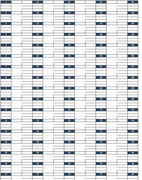 Impresionantes Hojas De Rifa De 100 Números Para Imprimir En Excel