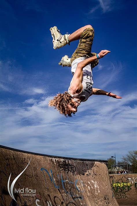 Rollerblades And Backflip Action Sports Photography Sports