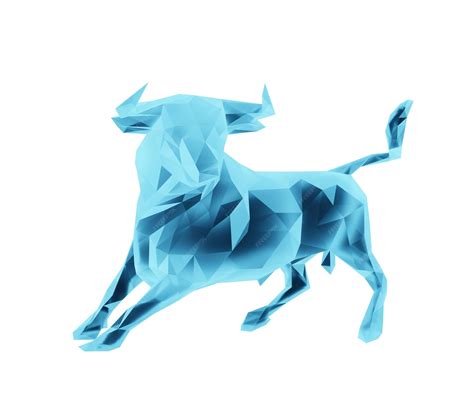 Premium Photo | Concept of blue bull or bullish divergence stock market