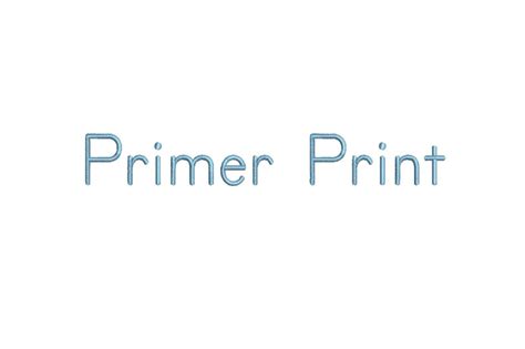 Primer Print 15 Sizes Embroidery Font RLA By DigitizingWithLove