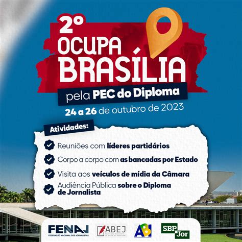 FENAJ e Sindicatos preparam 2º Ocupa Brasília em defesa do diploma de