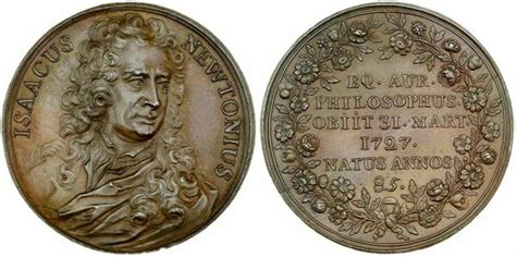 Medal Isaac Newton Bronze Mm Reino Unido Numista