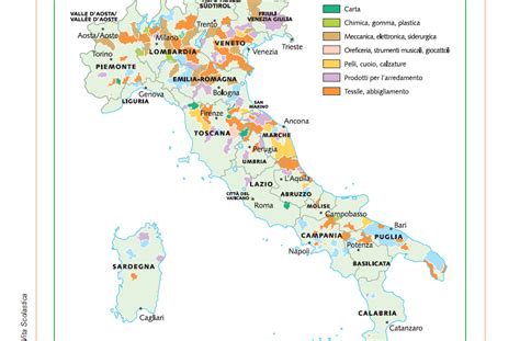 La Carta Tematica Dellindustrializzazione In Italia Giunti Scuola