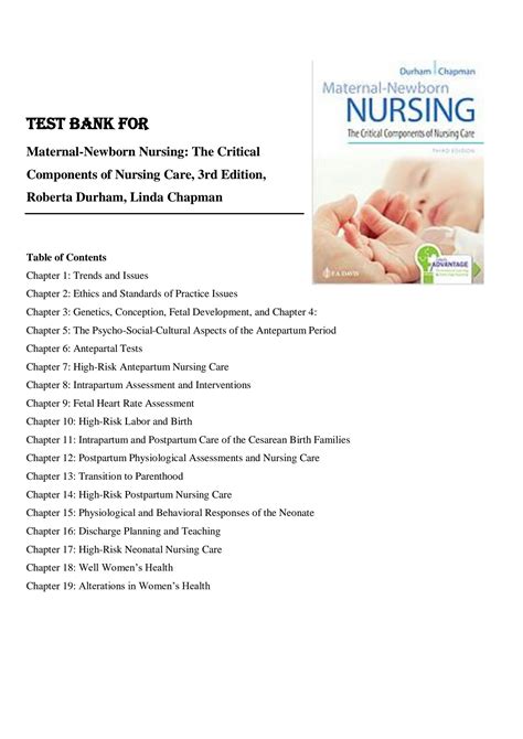 Solution Test Bank Pediatric Nursing The Critical Components Of