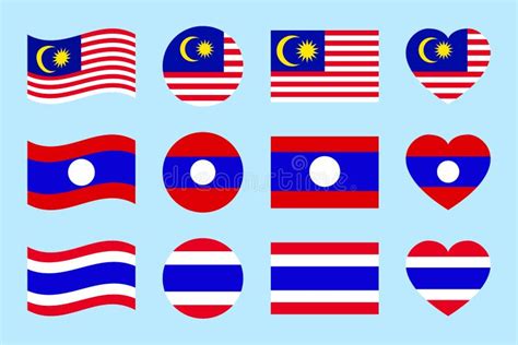 Set Icons Flags Malaysian Stock Illustrations 21 Set Icons Flags Malaysian Stock Illustrations