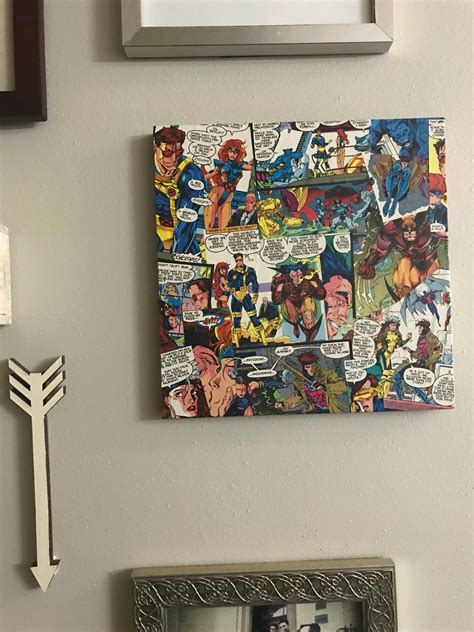 X Men Wall Art Xmen Collage Hanging Wall Picture Square Xmen Etsy