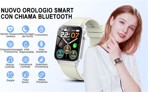 Smartwatch Uomo Donna Con Effettua Risposta Chiamate Orologio