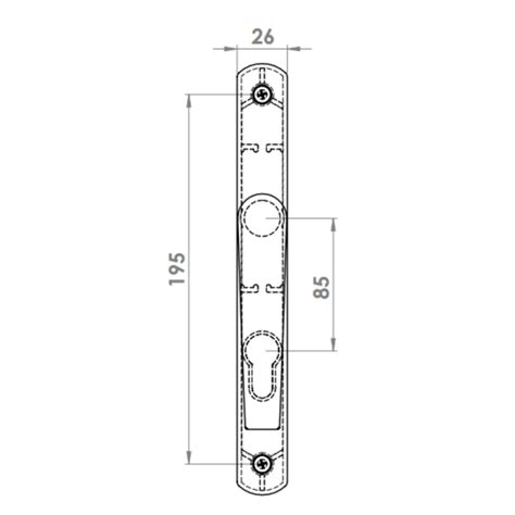 DOOR HANDLE AL IZMIR 85 MM AXIS NARROW GOLD FINISH Windoform