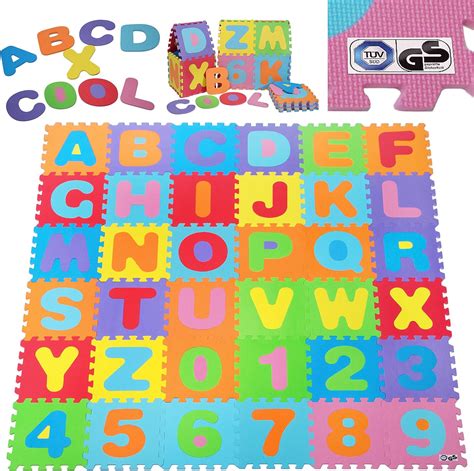 Puzzle Tapis Mousse B B Alphabet Et Chiffres Pi Ces Dalles X