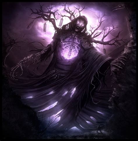 Purple Reaper Fantasy Illustration Illustration Fantasy Creatures