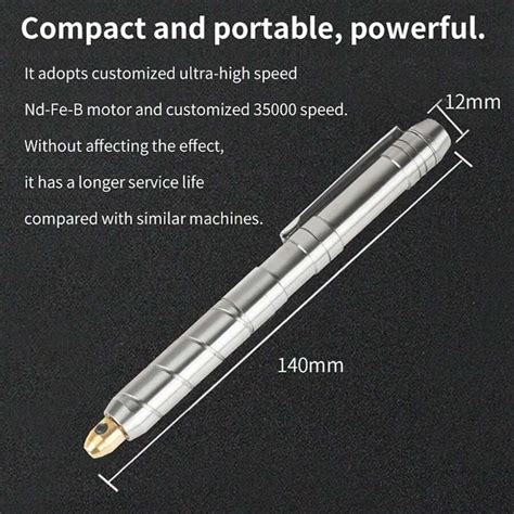 Tungfull Electric Engraving Drill Pen V Battery Rechargeable Mini